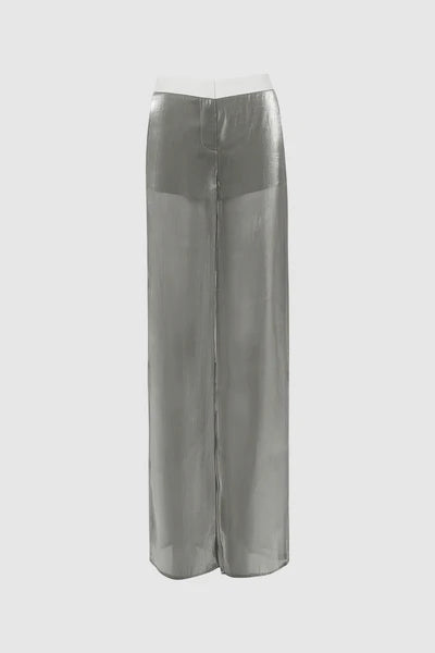Grey mid rise trousers