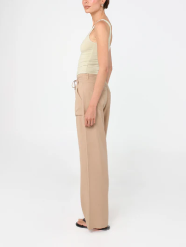Beige high waisted utility pant