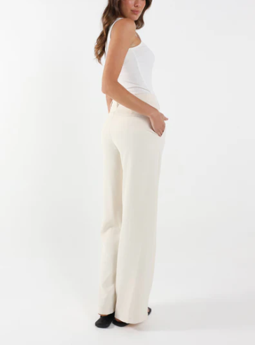 Cream high waisted pant