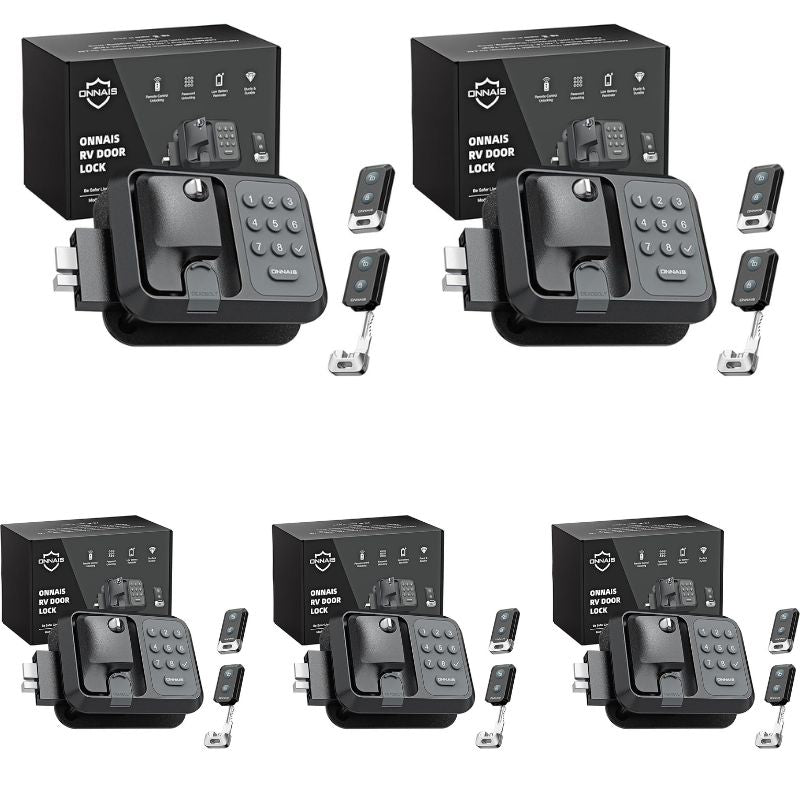 ONNAIS Full Metal RV Keyless Entry Door Lock with Password & Remote, Fits Most Trailers and 5th Wheels, Ideal Gifts for RV Owners